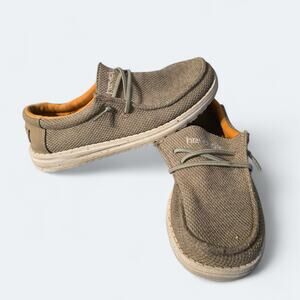 Hey Dude Wally Sox Loafers Sahara Tan Kids Size Y4-L5